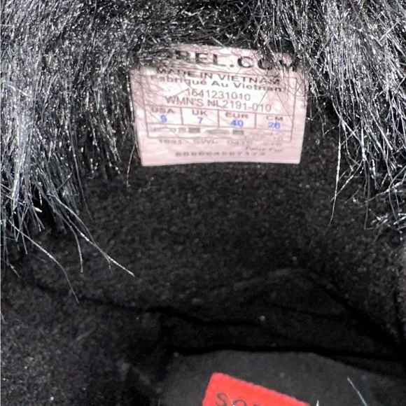 Sorel Tofino Cate Waterproof Quilted Women’s Winter Boots - Black & Coral, Sz 9 - Picture 5 of 7